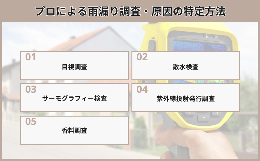 業者の雨漏り調査と原因特定