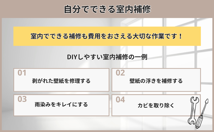 雨漏り　室内補修