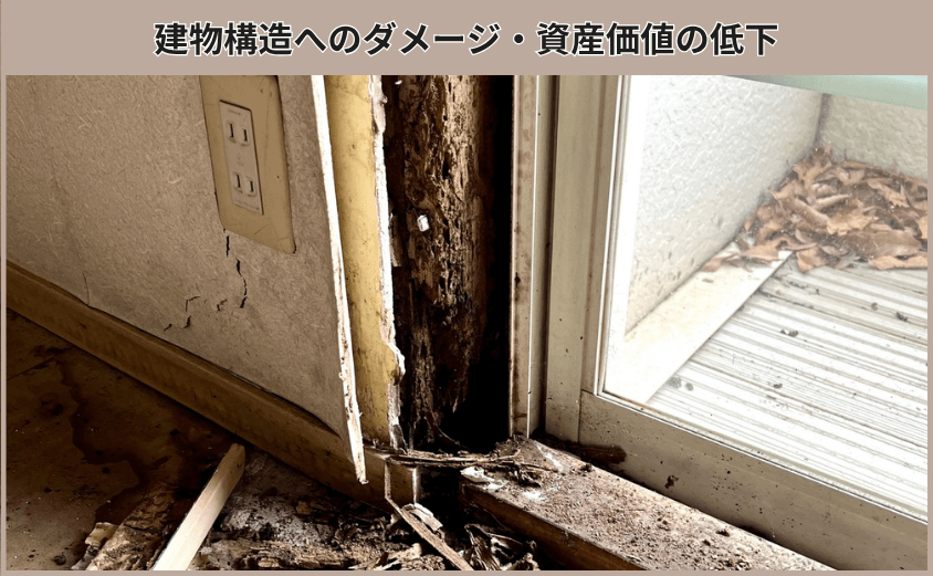 建物構造へのダメージ・資産価値の低下