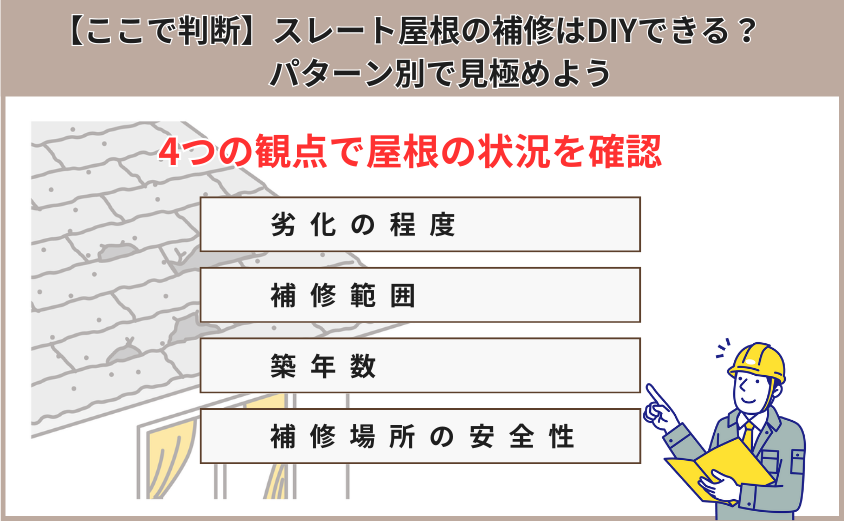 スレート屋根　状況　確認