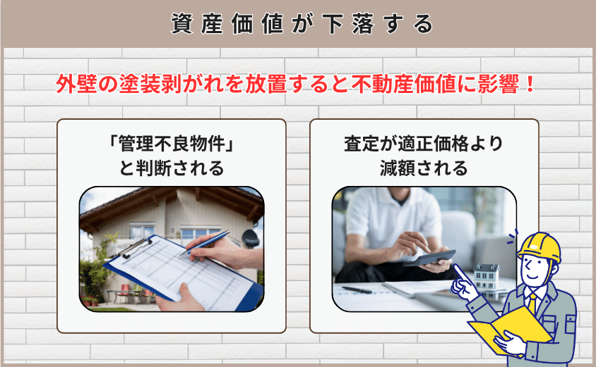 外壁塗装剥がれ 補修 diy 資産価値