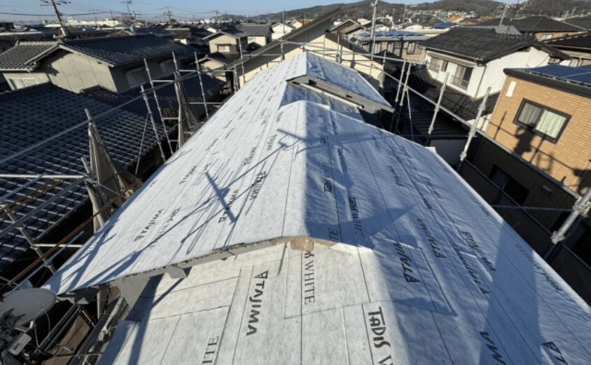 スレート屋根 カバー工法 防水シート