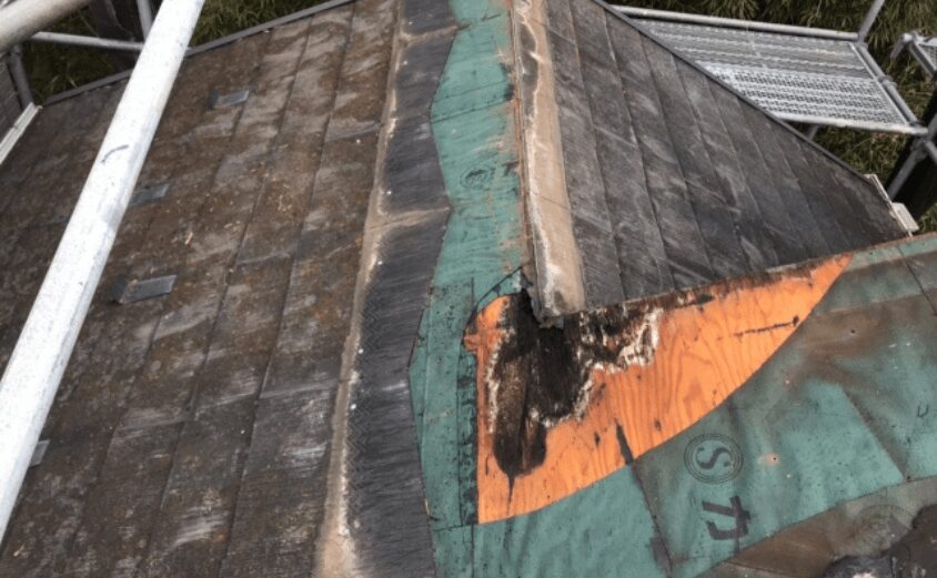 スレート屋根 下地の腐食 カバー工法できない