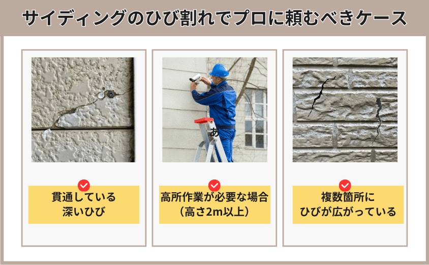 サイディングのひび割れ プロに依頼すべきケース