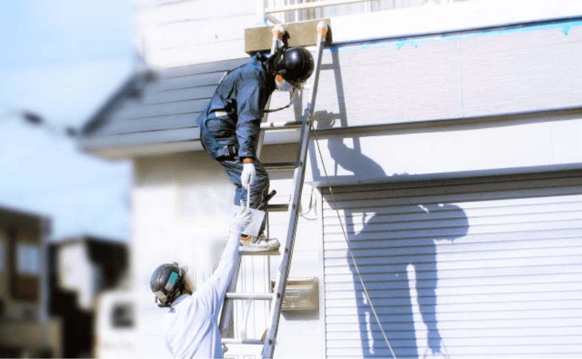 スレート屋根 補修 脚立