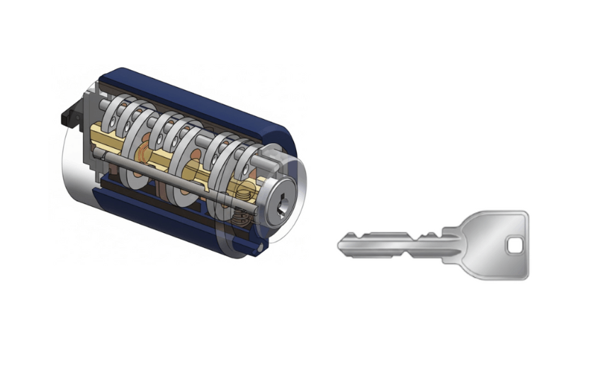 ロータリーディスクシリンダー錠の仕組み