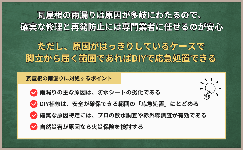 まとめ 瓦屋根 雨漏り