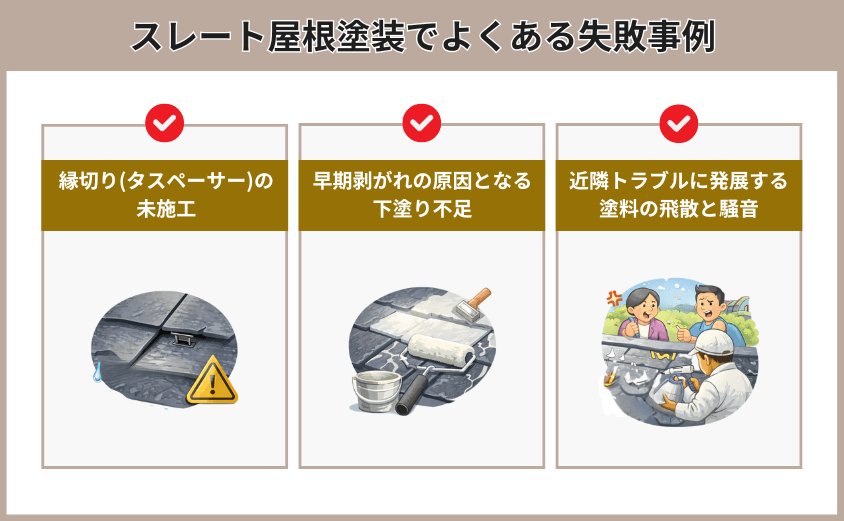 スレート屋根 塗装 失敗